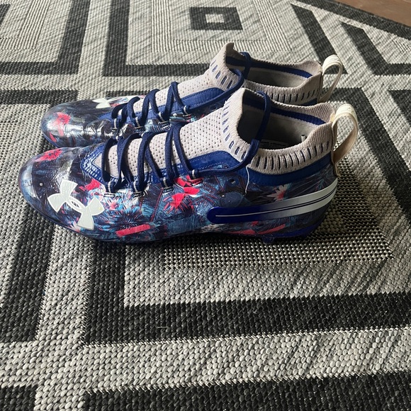 Under Armour Spotlight “Blue Floral” Football Cleats